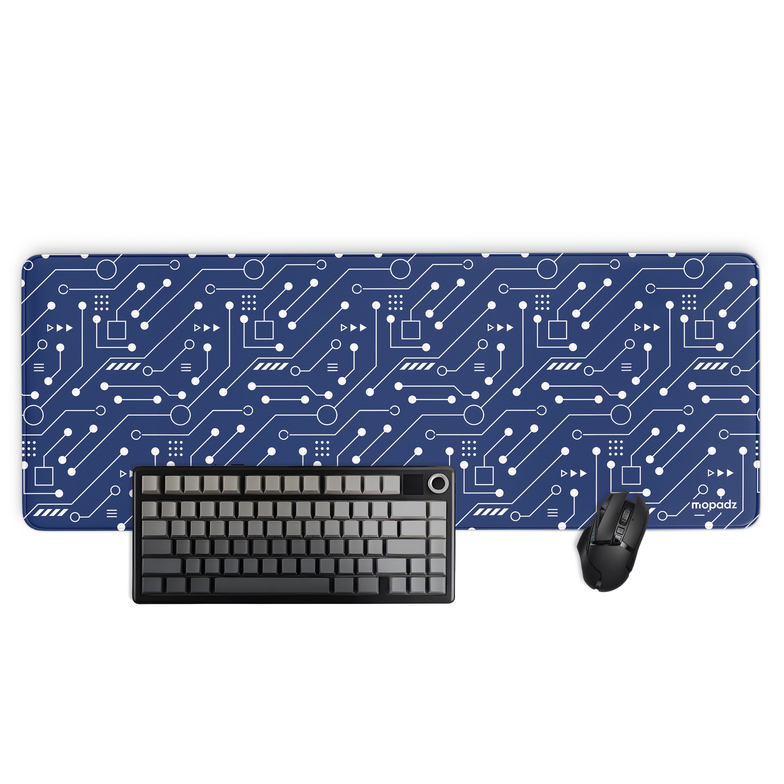 Digital Circuit Blueprint Desk Mat, Desk Pad, Mouse Pad