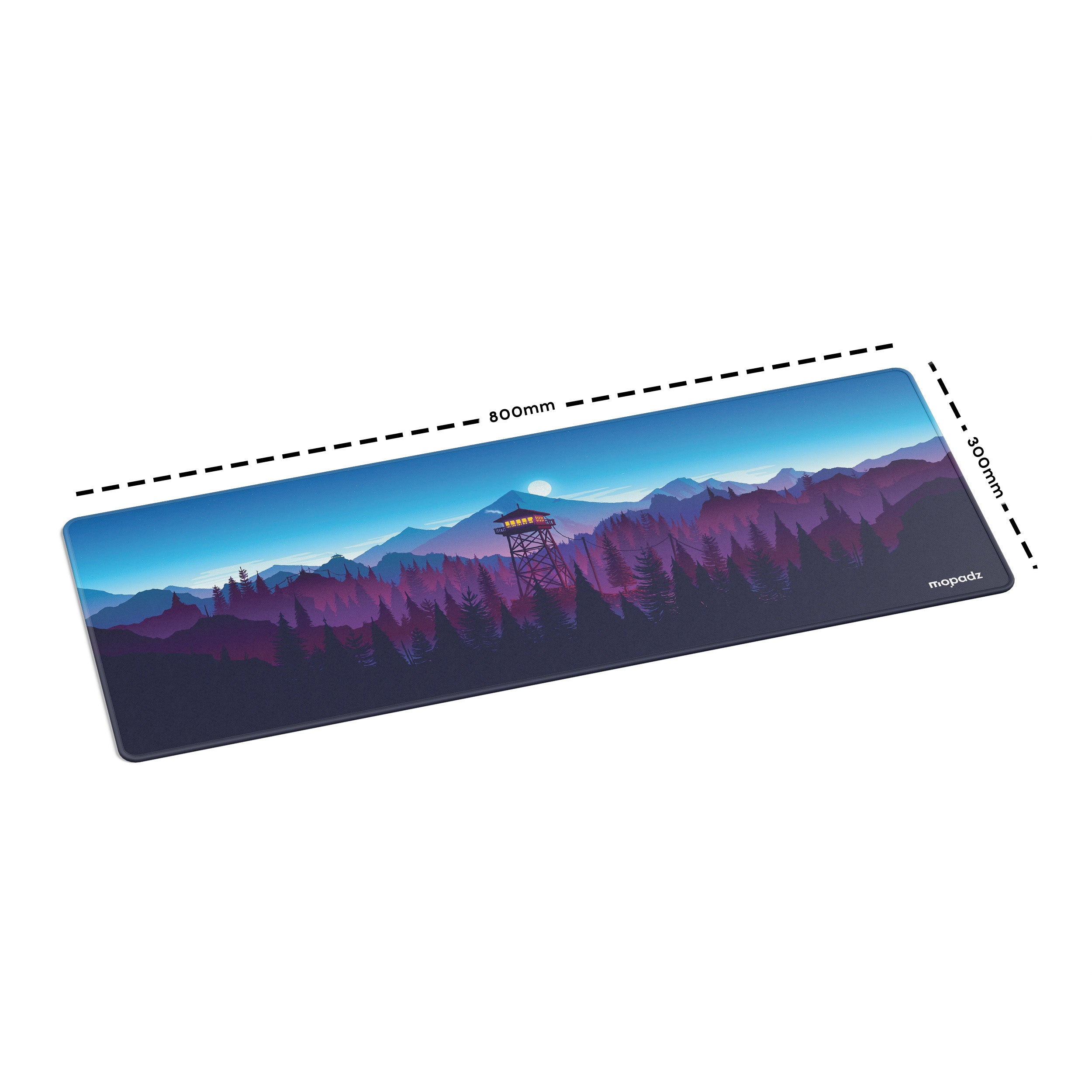 Firewatch Tower Vector Art Desk Mat, Desk Pad, Mouse Pad