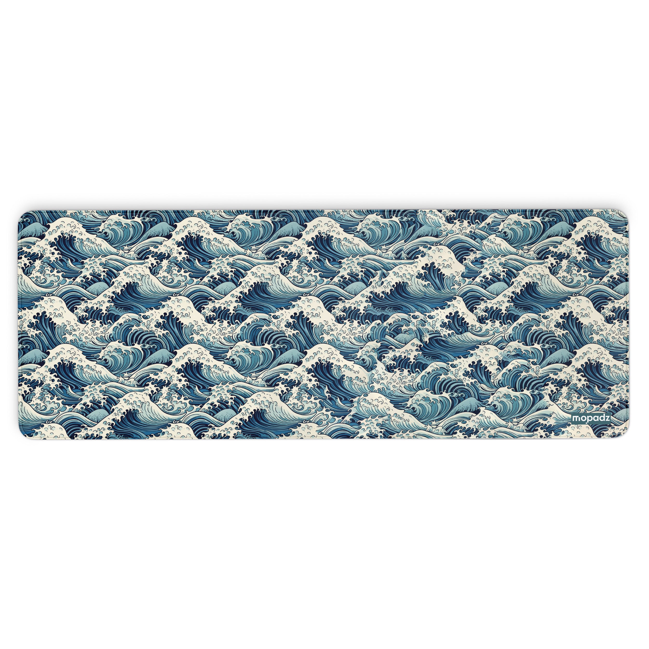 Japanese Wave Pattern Desk Mat, Desk Pad, Mouse Pad