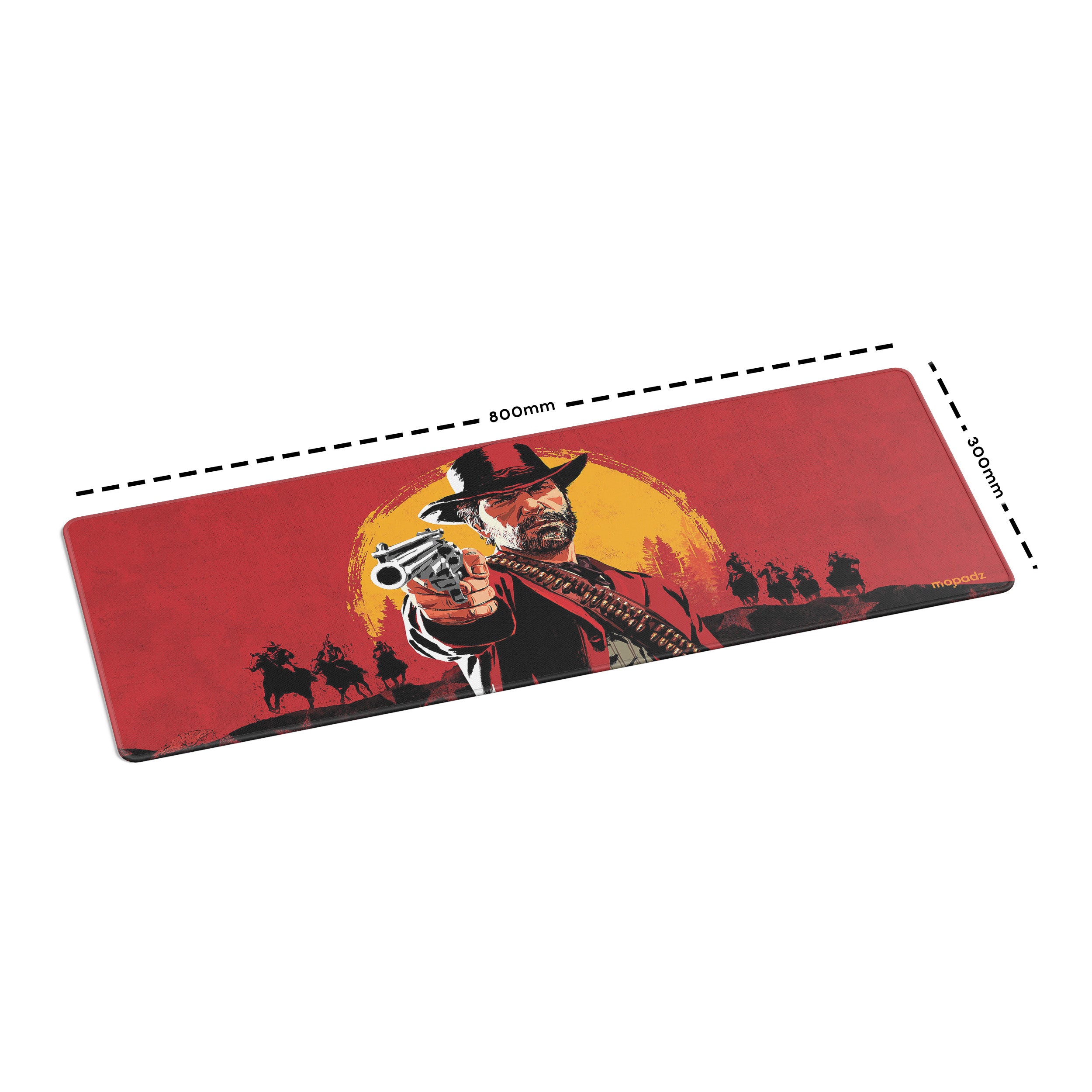 Red Dead Sunset Revolver Ride Desk Mat, Desk Pad, Mouse Pad