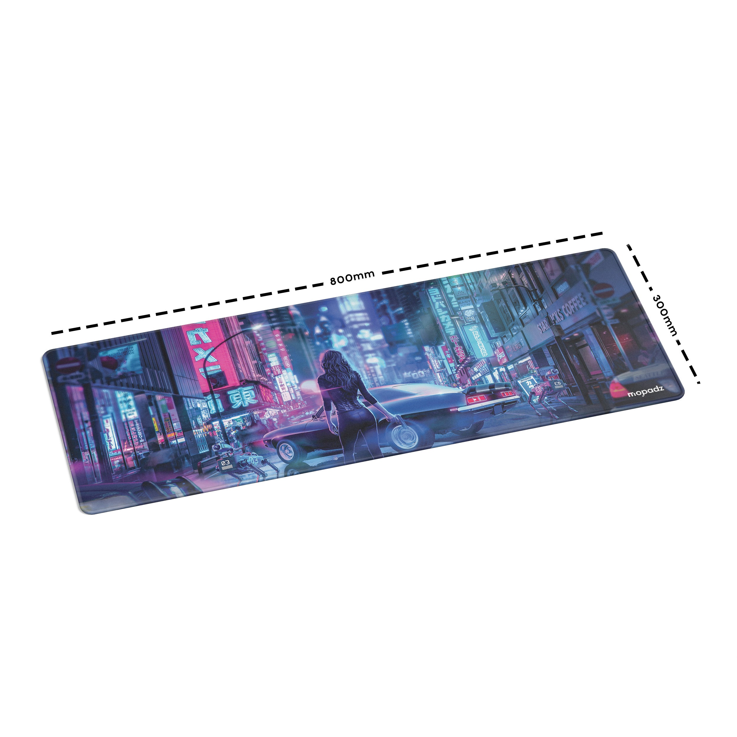 CyberPunk Aesthetic Dark Streets Desk Mat, Desk Pad, Mouse Pad