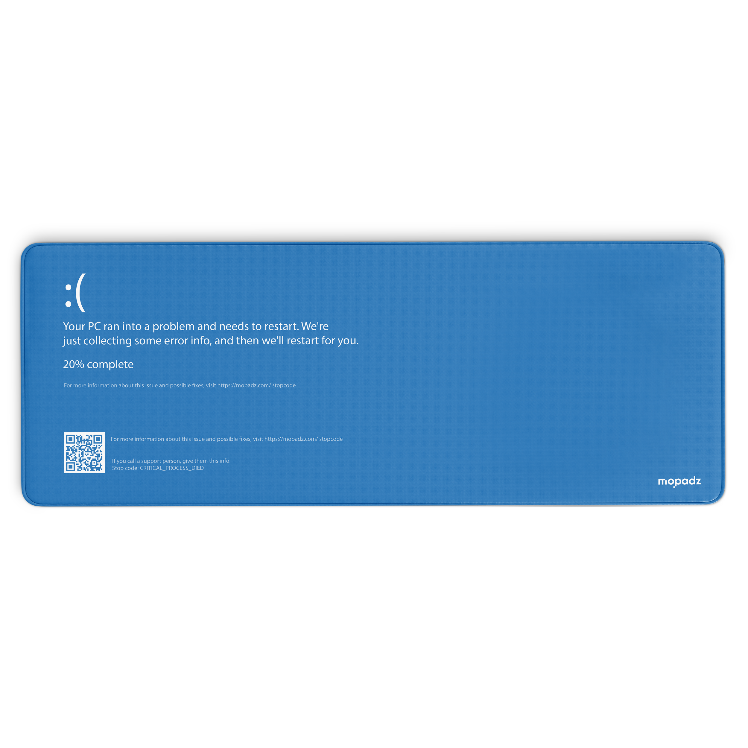 Blue Screen of Death Desk Mat, Desk Pad, Mouse Pad
