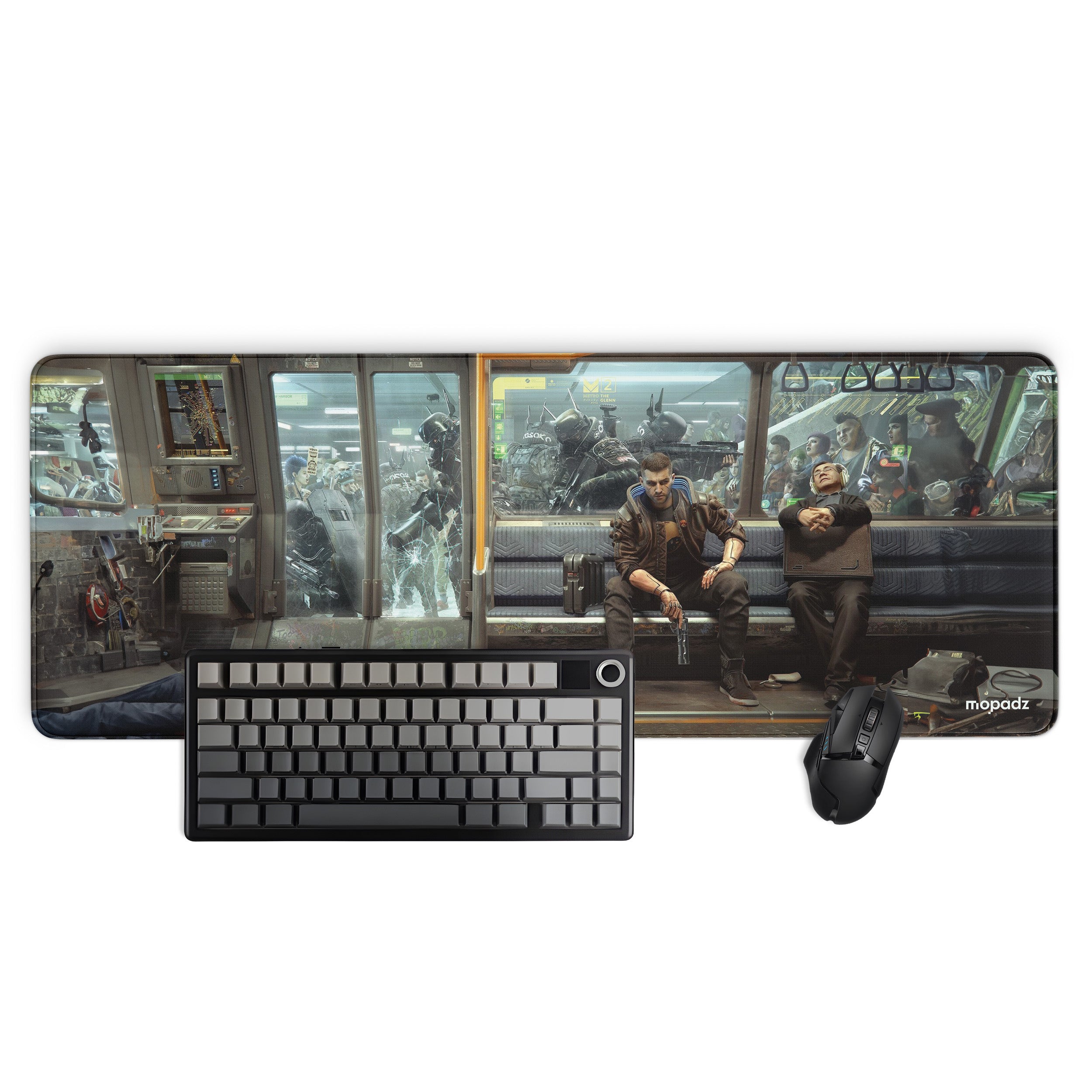 Cyberpunk V's Metro Ride Desk Mat, Desk Pad, Mouse Pad