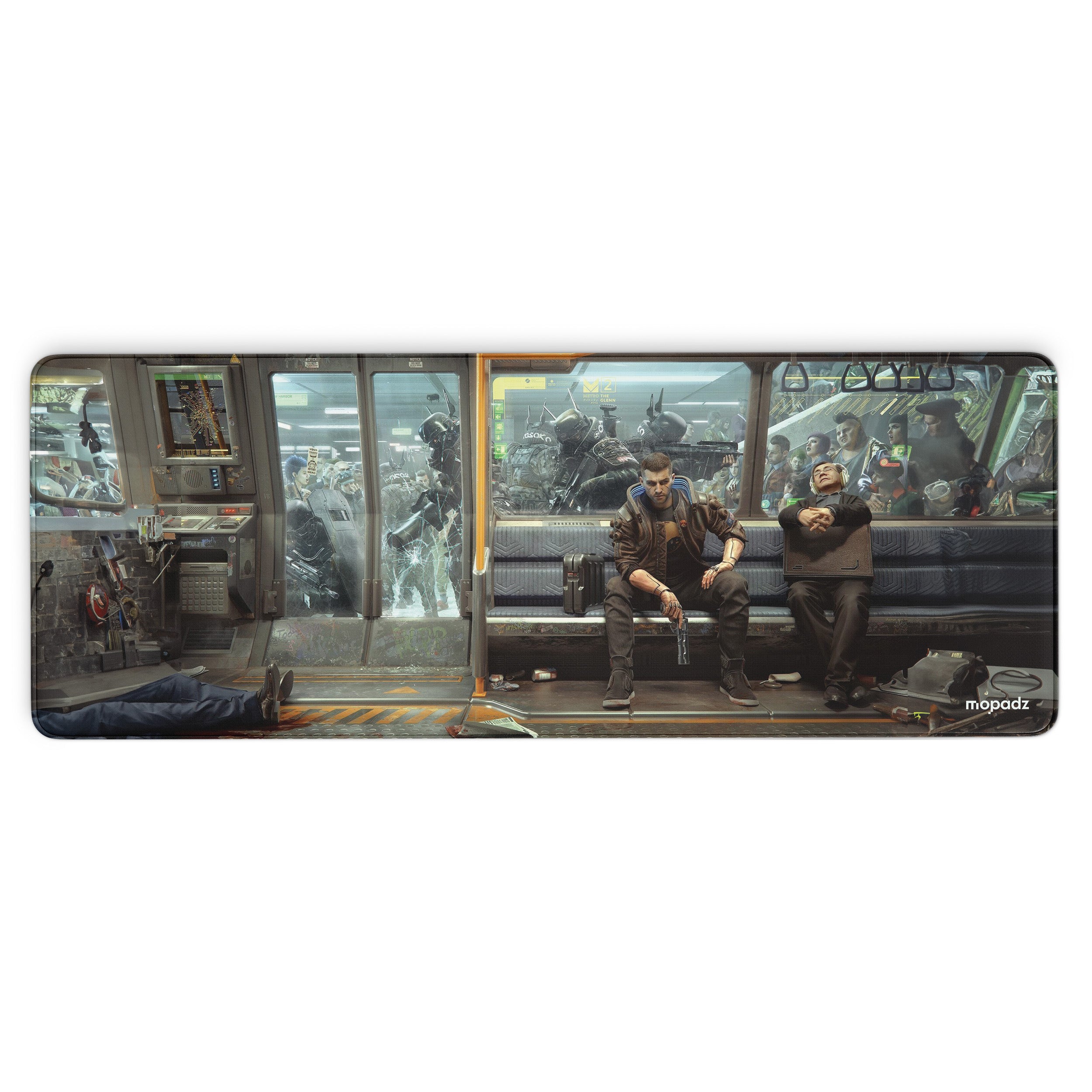 Cyberpunk V's Metro Ride Desk Mat, Desk Pad, Mouse Pad