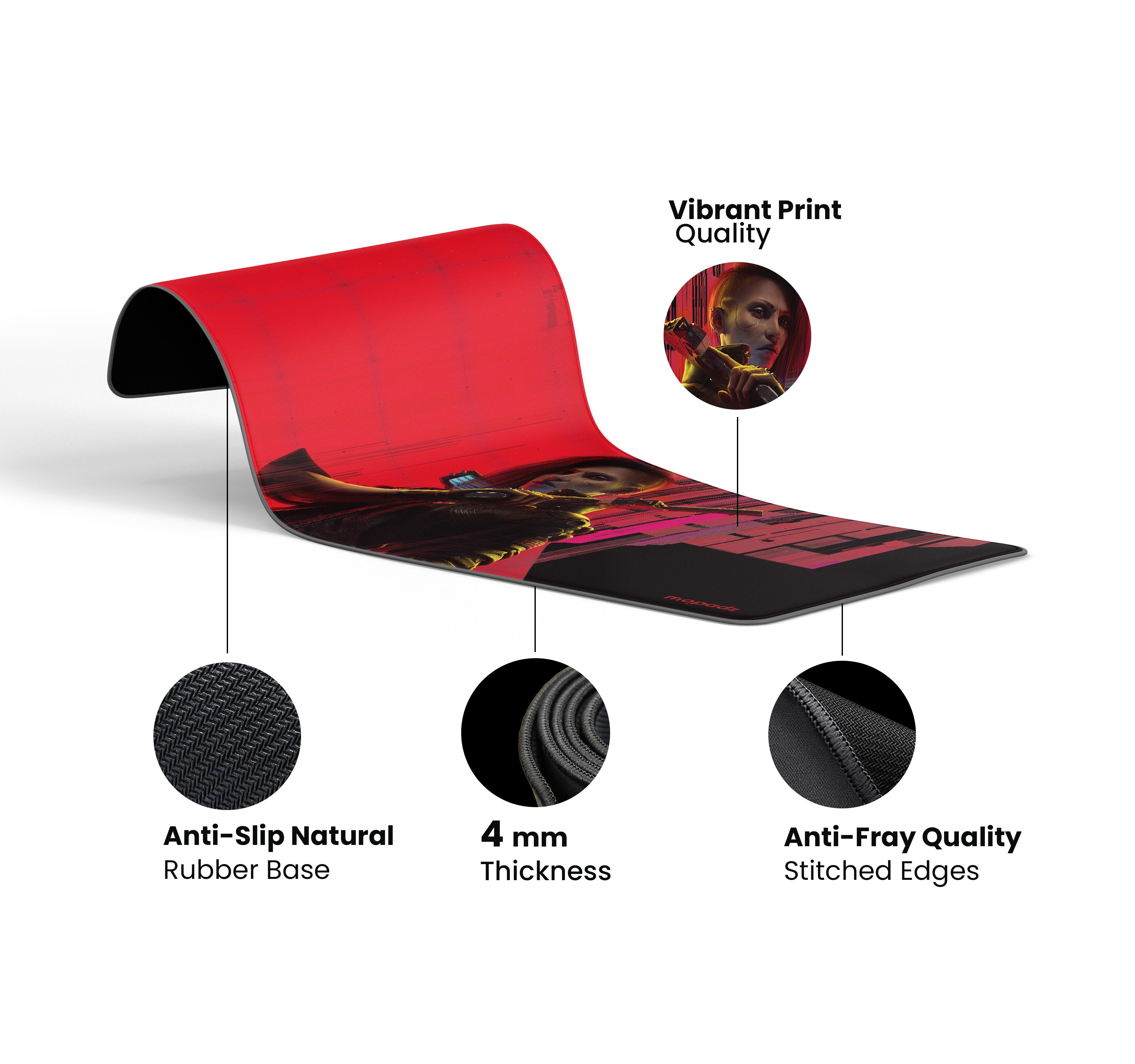 Cyberpunk Red Glitch Protocol Desk Mat, Desk Pad, Mouse Pad