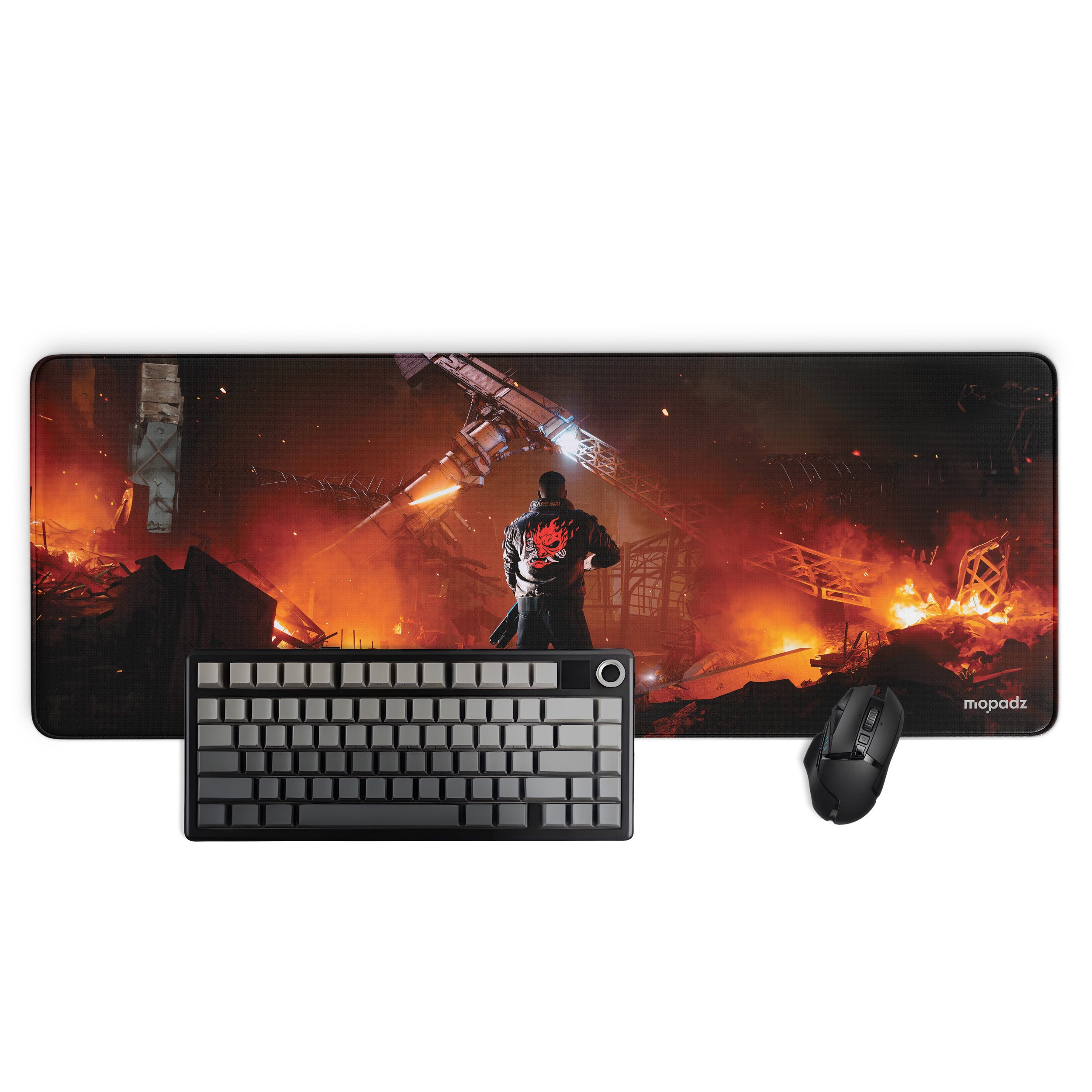 Cyberpunk Born from Ashes Desk Mat, Desk Pad, Mouse Pad