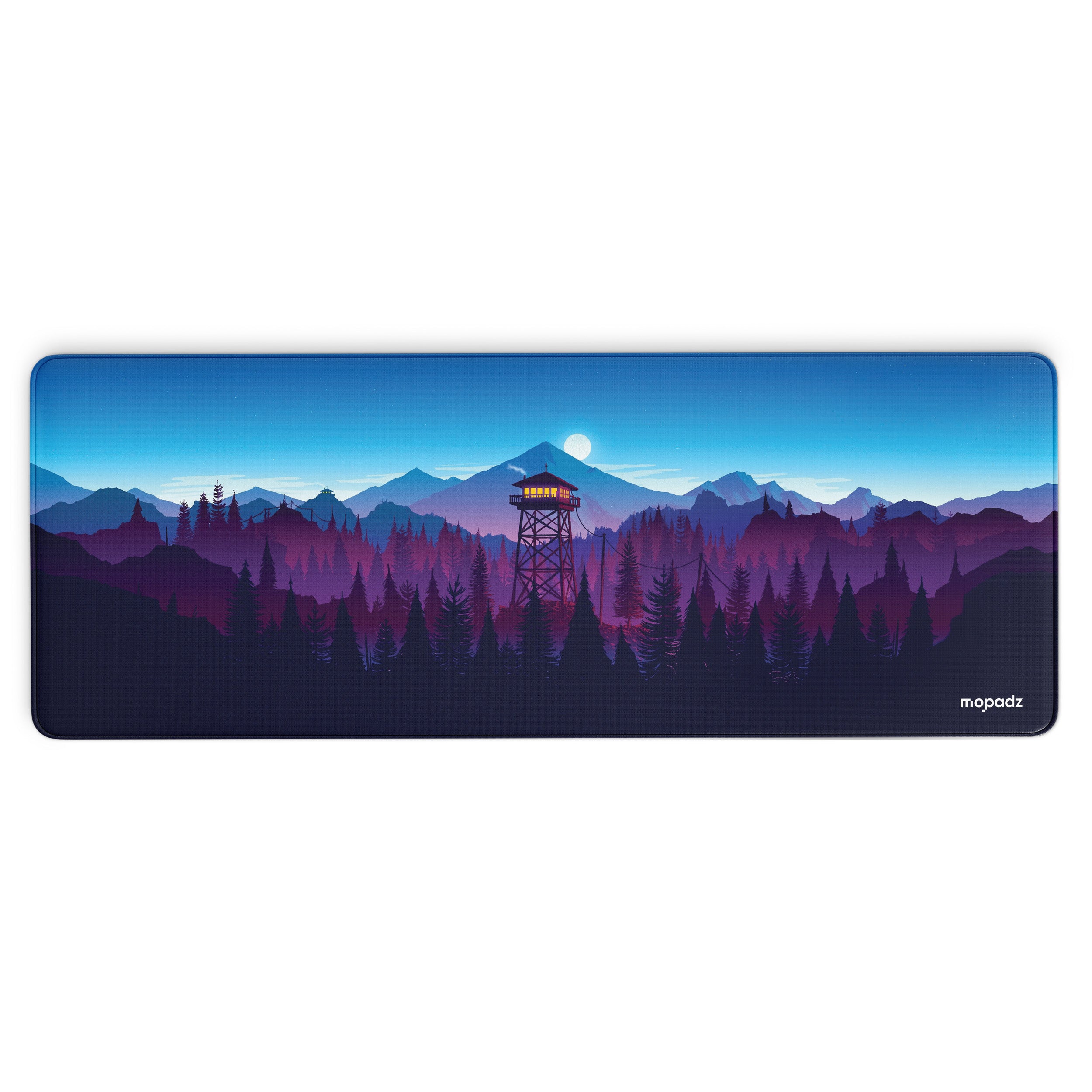 Firewatch Tower Vector Art Desk Mat, Desk Pad, Mouse Pad