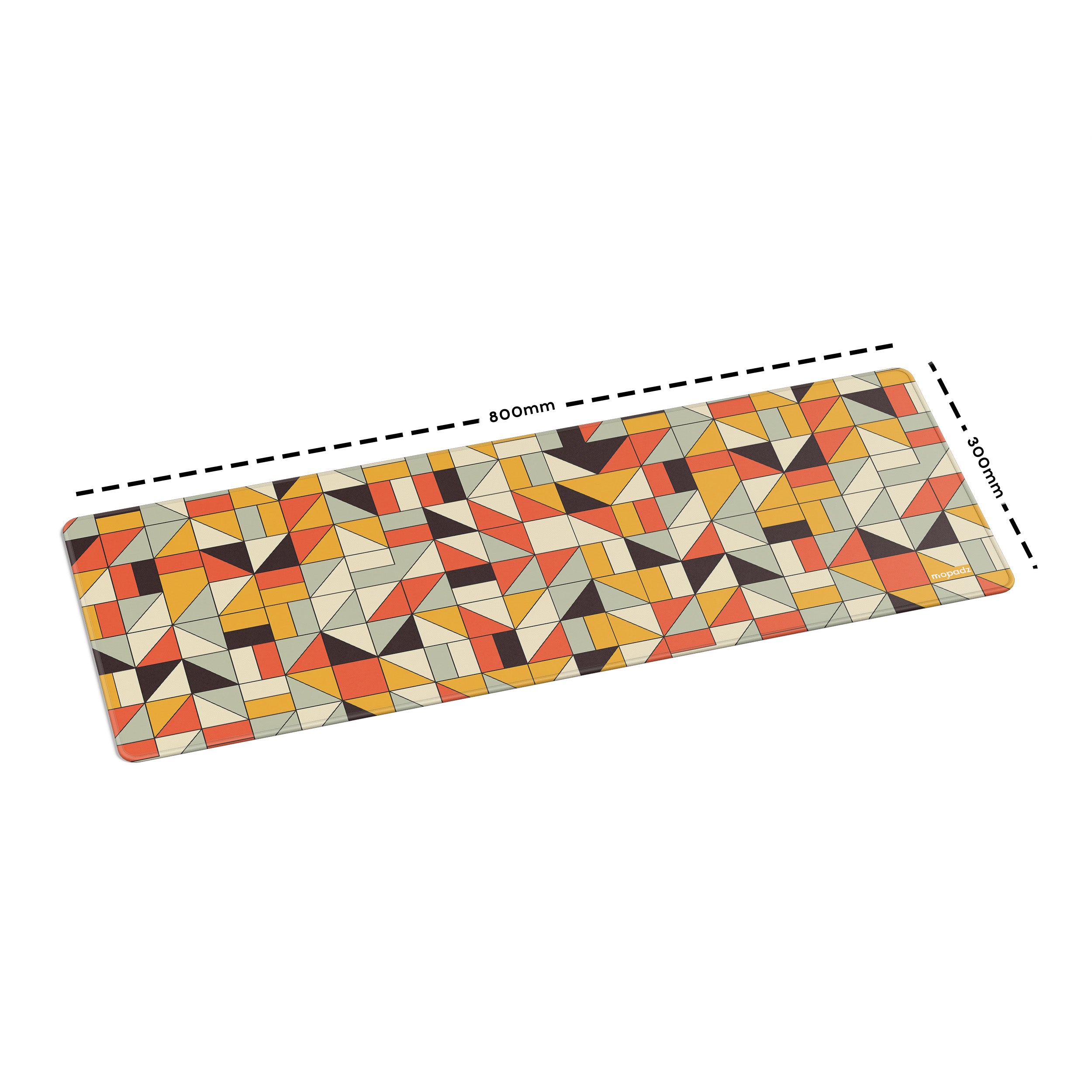 Geometric Mosaic Pattern Desk Mat, Desk Pad, Mouse Pad