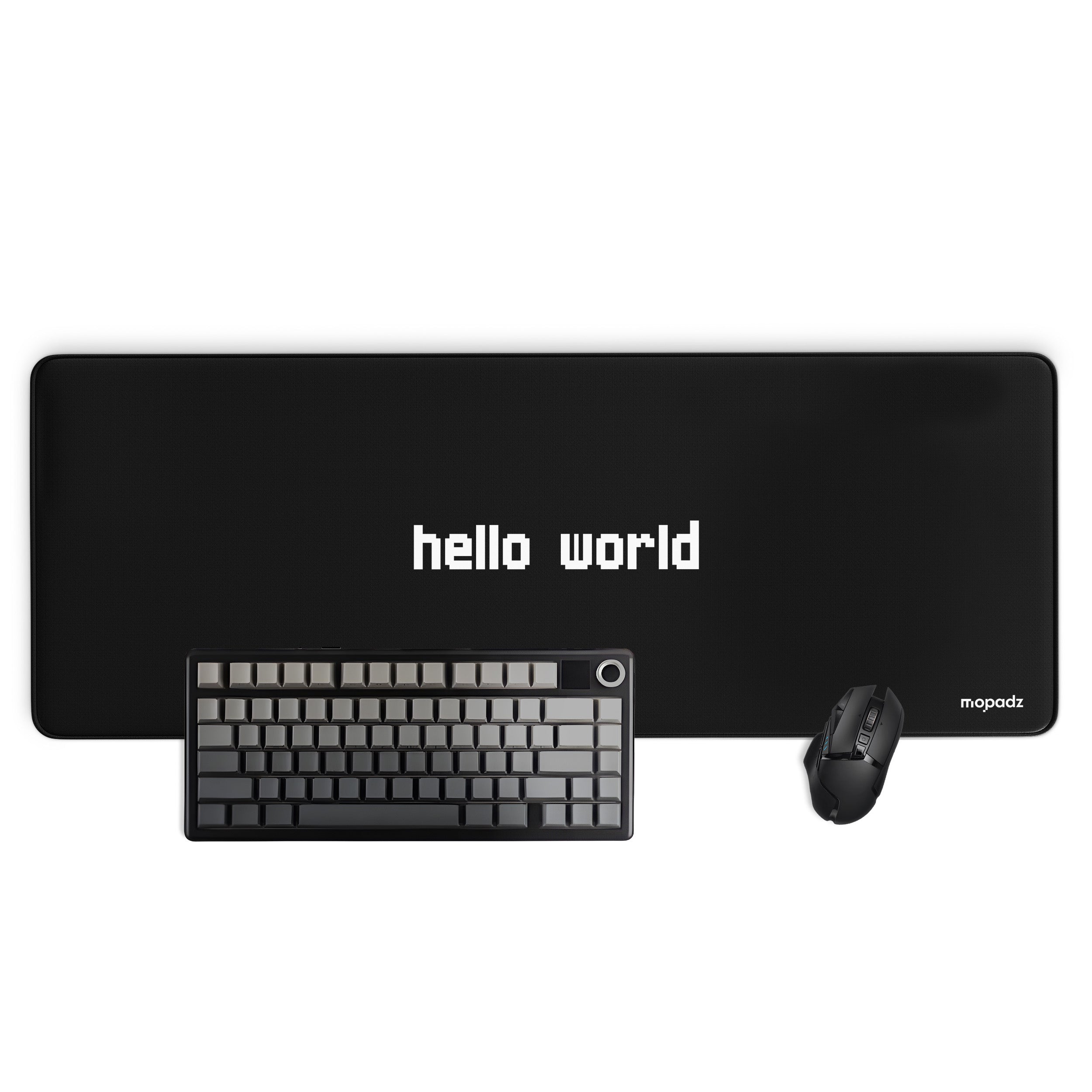 Hello World Pixel Art Desk Mat, Desk Pad, Mouse Pad