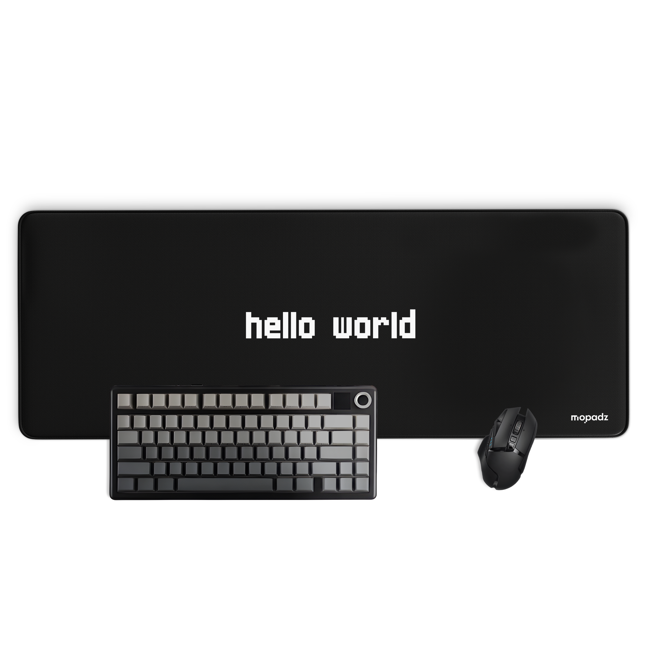 Hello World Pixel Art Desk Mat, Desk Pad, Mouse Pad
