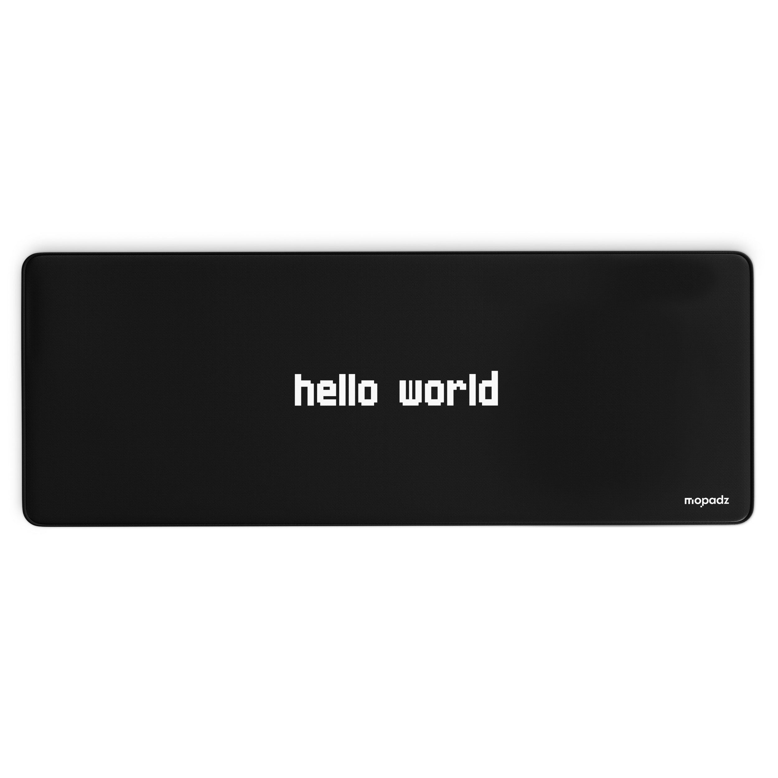 Hello World Pixel Art Desk Mat, Desk Pad, Mouse Pad