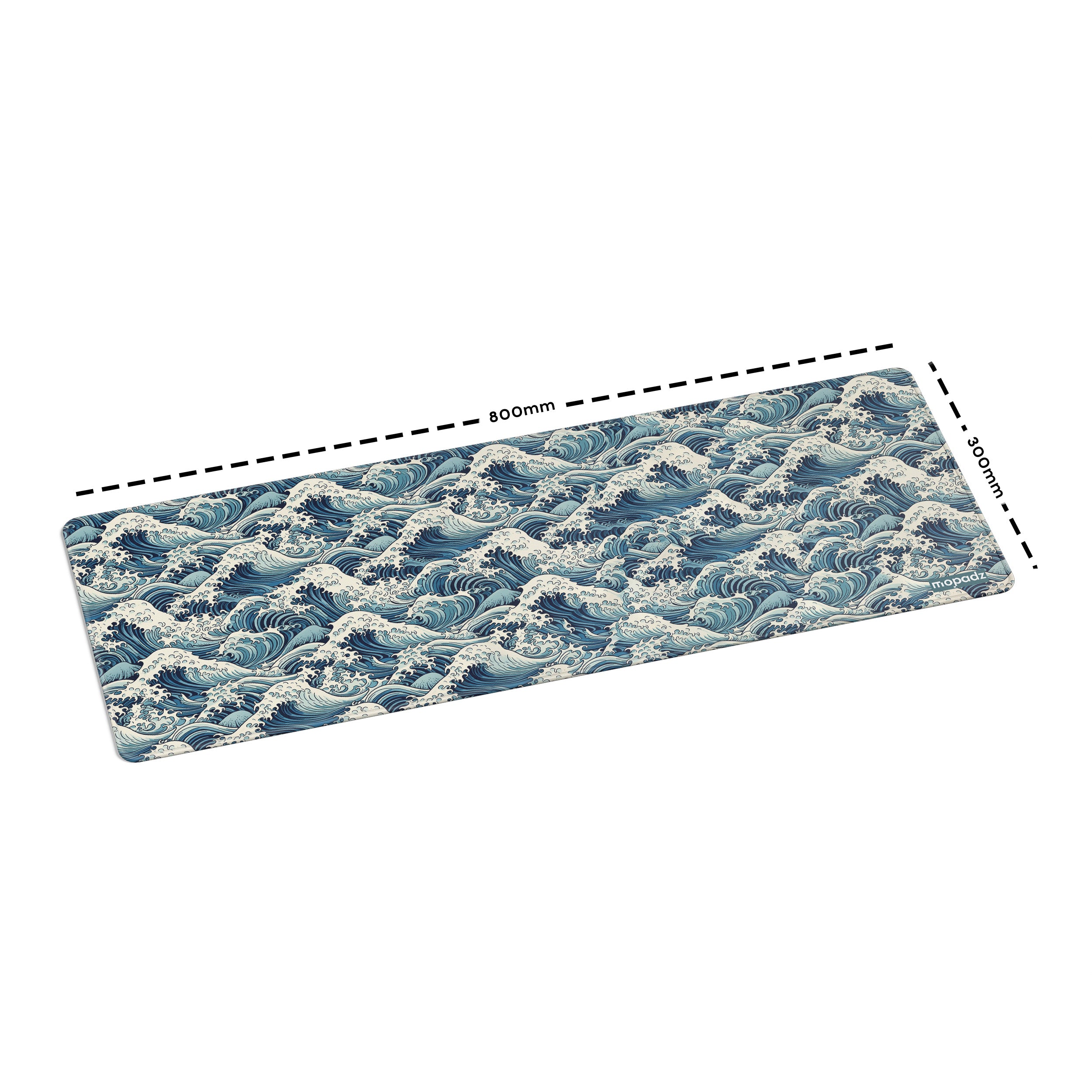 Japanese Wave Pattern Desk Mat, Desk Pad, Mouse Pad