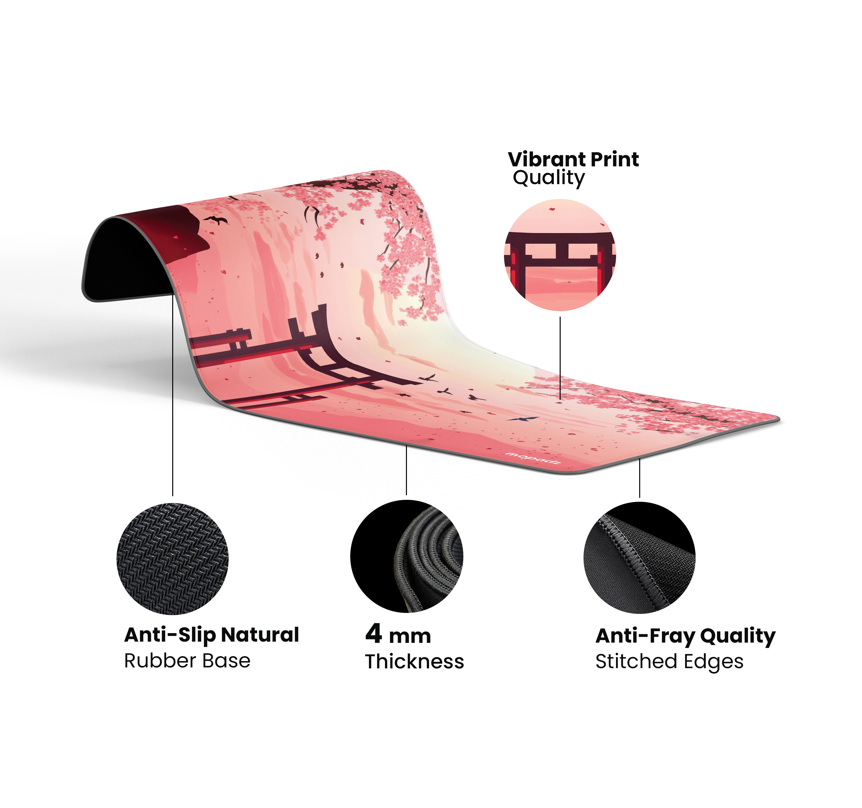 Japanese Mount Fuji Desk Mat, Desk Pad, Mouse Pad