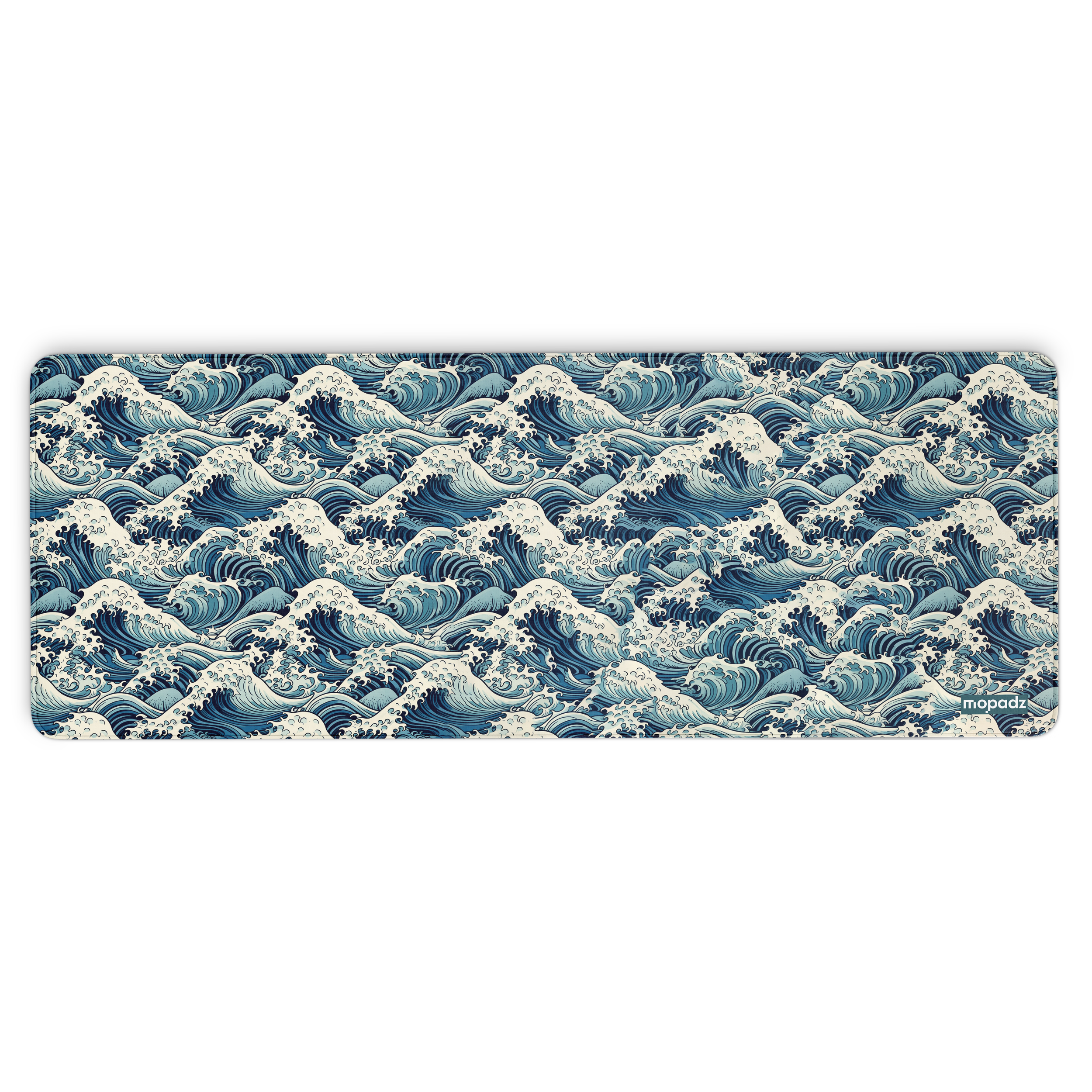Japanese Wave Pattern Desk Mat, Desk Pad, Mouse Pad