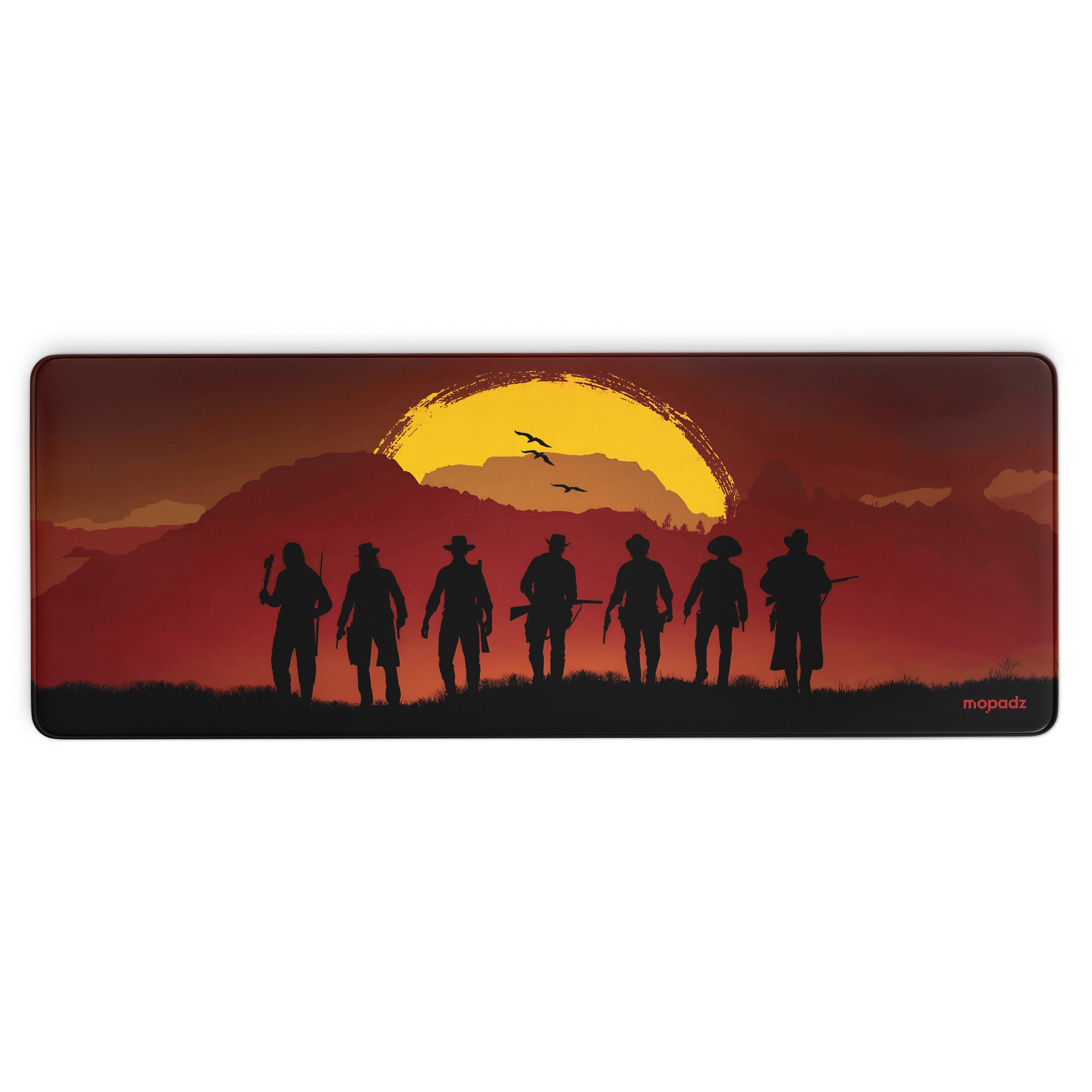 Red Dead Sunset Gang Walk Desk Mat, Desk Pad, Mouse Pad