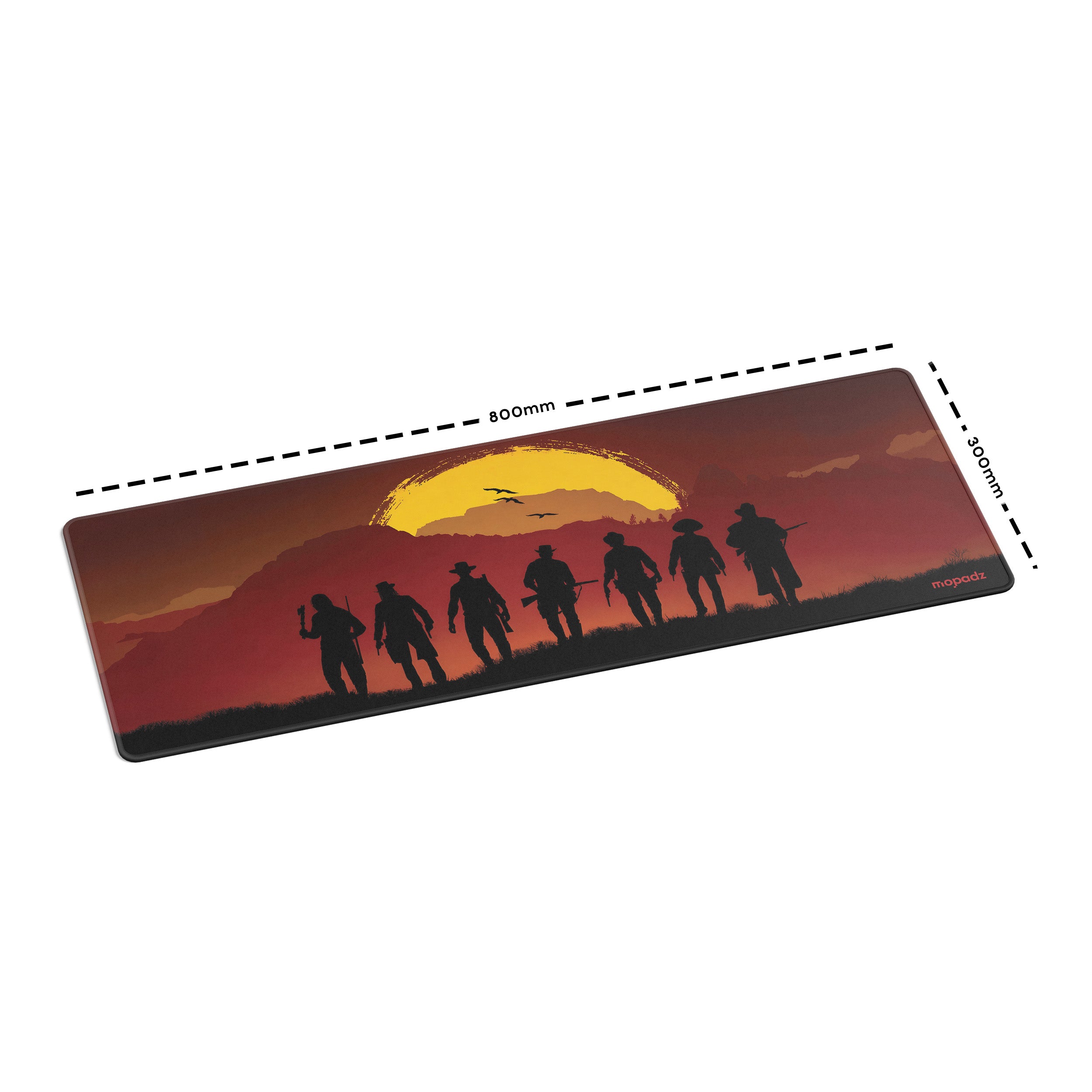 Red Dead Sunset Gang Walk Desk Mat, Desk Pad, Mouse Pad