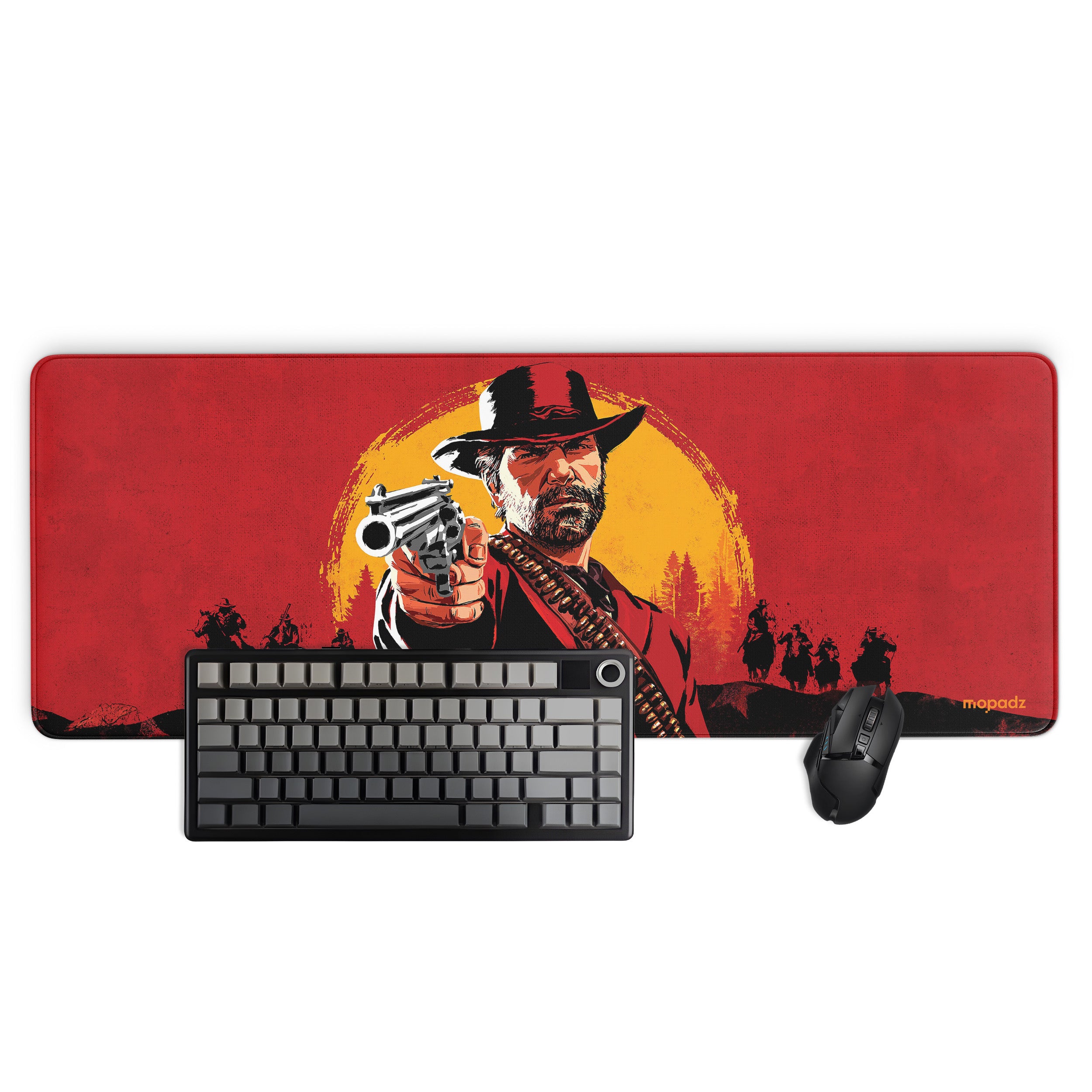 Red Dead Sunset Revolver Ride Desk Mat, Desk Pad, Mouse Pad