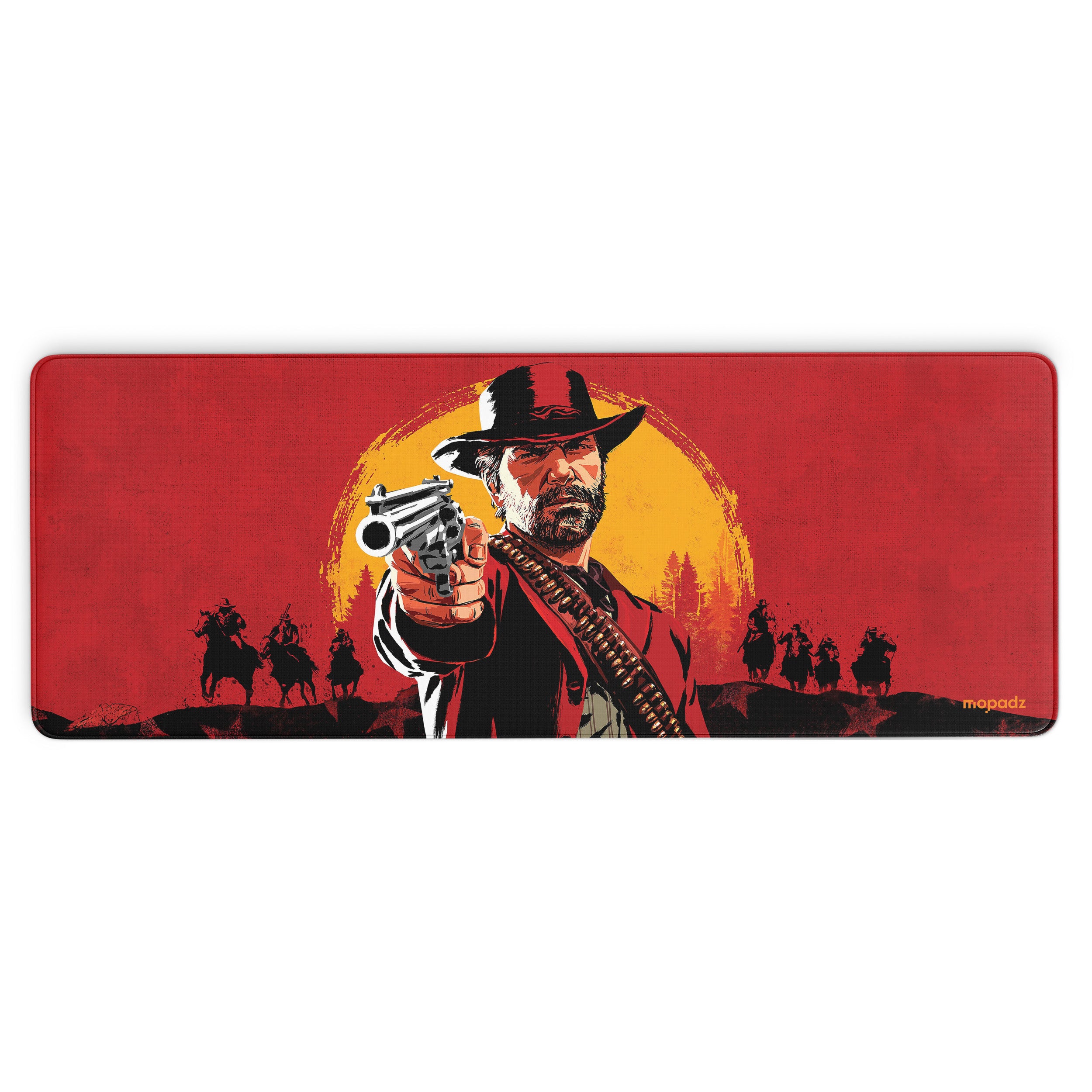 Red Dead Sunset Revolver Ride Desk Mat, Desk Pad, Mouse Pad