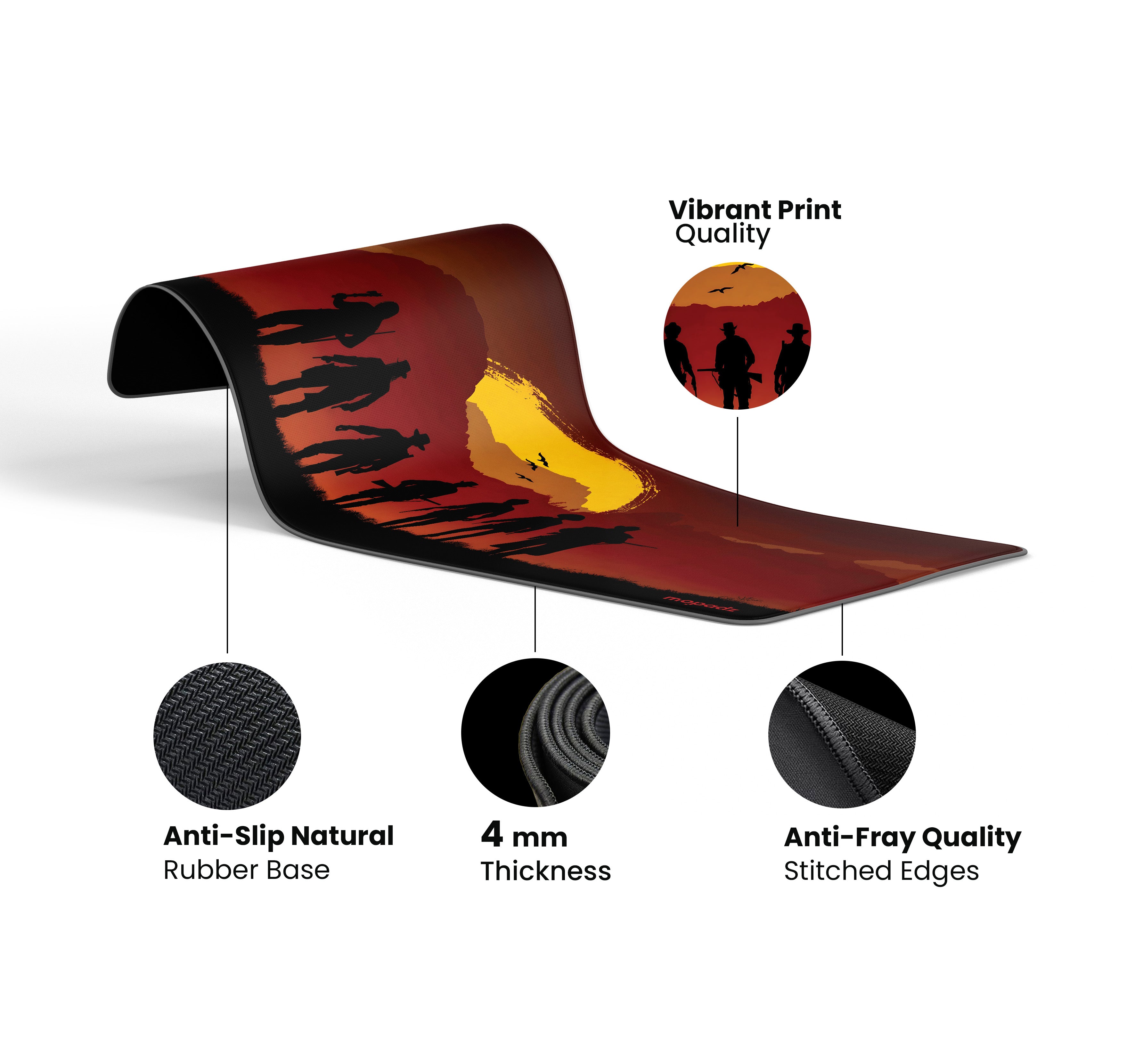 Red Dead Sunset Gang Walk Desk Mat, Desk Pad, Mouse Pad