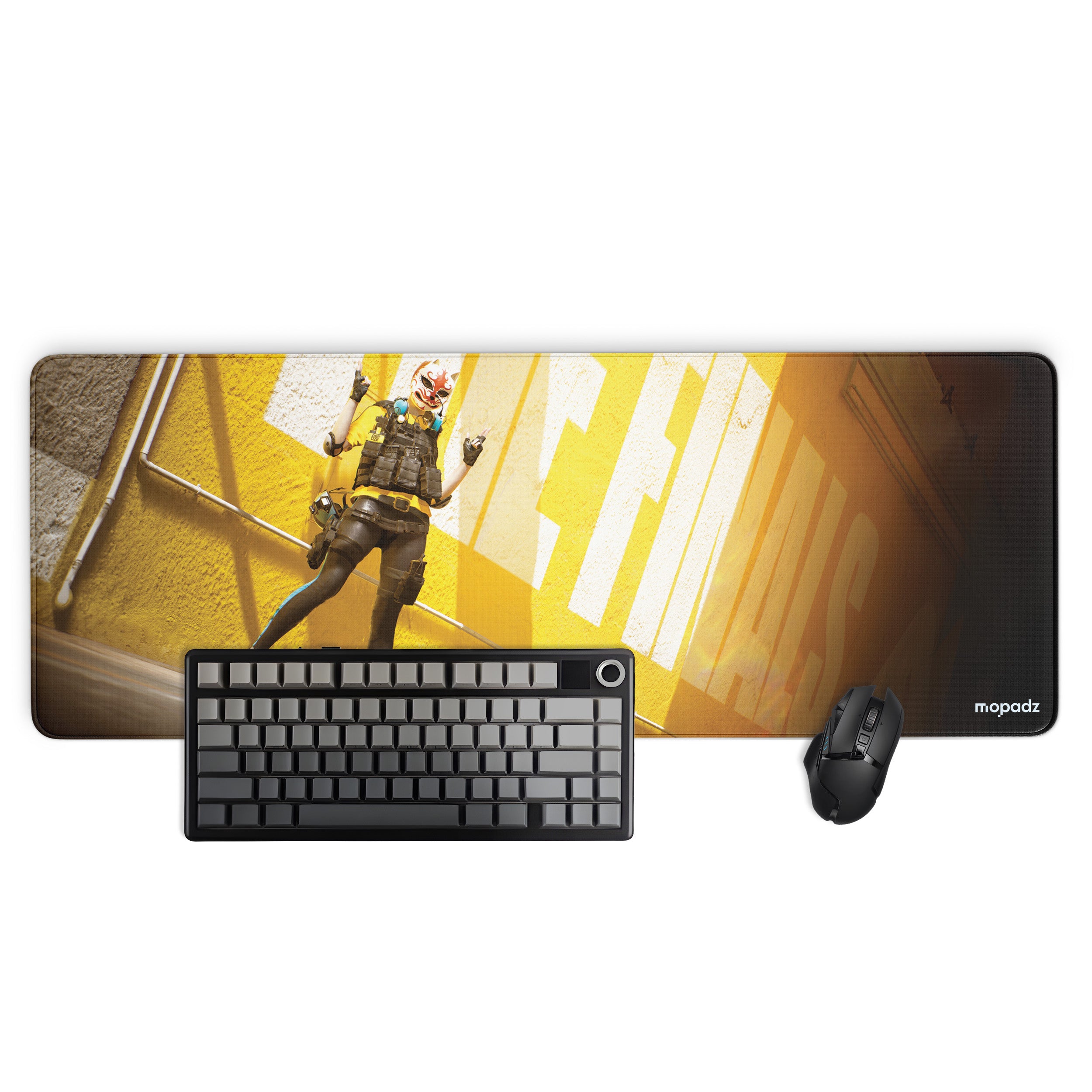 The Finals Yellow Zone Flex Desk Mat, Desk Pad, Mouse Pad