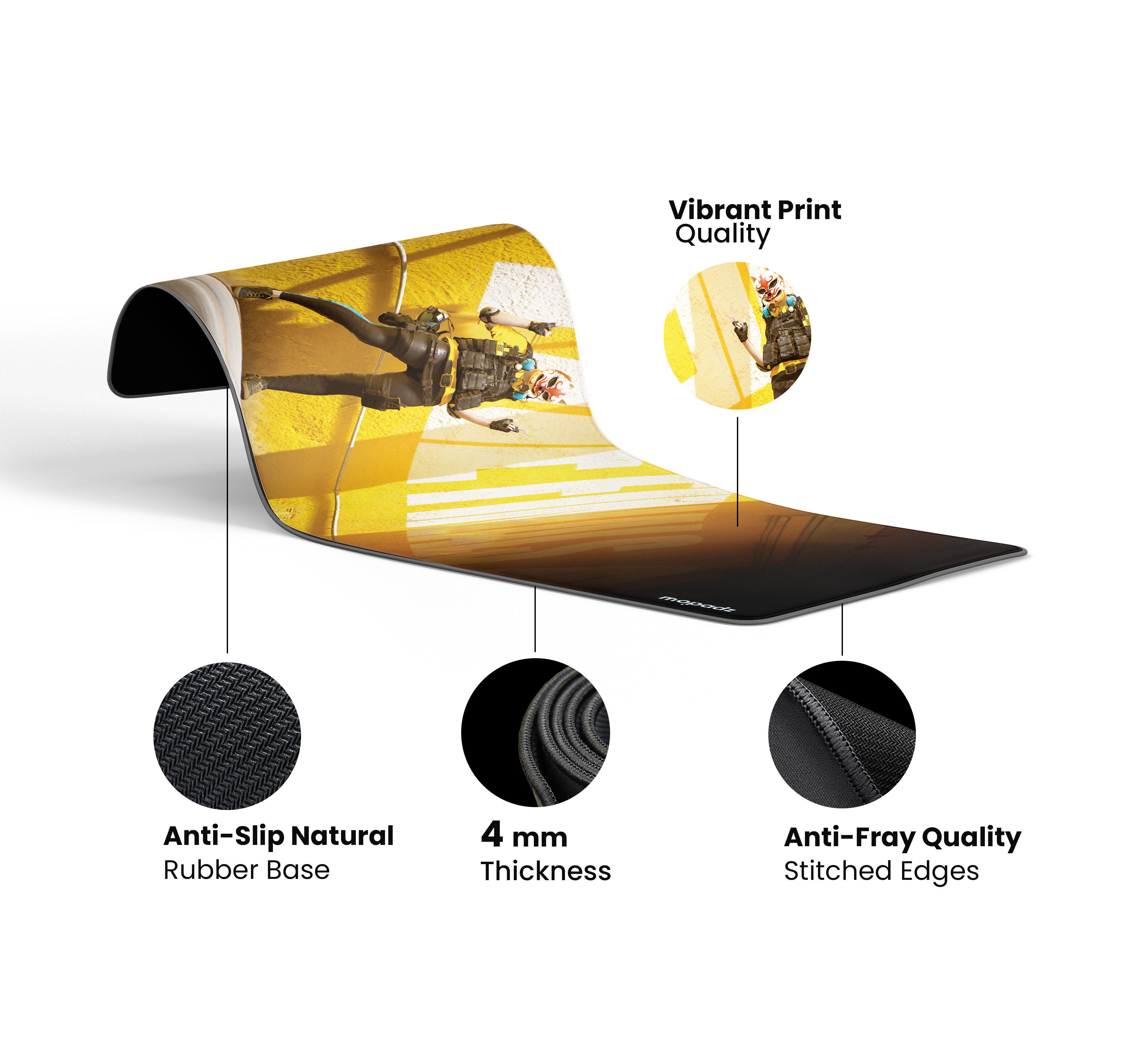 The Finals Yellow Zone Flex Desk Mat, Desk Pad, Mouse Pad