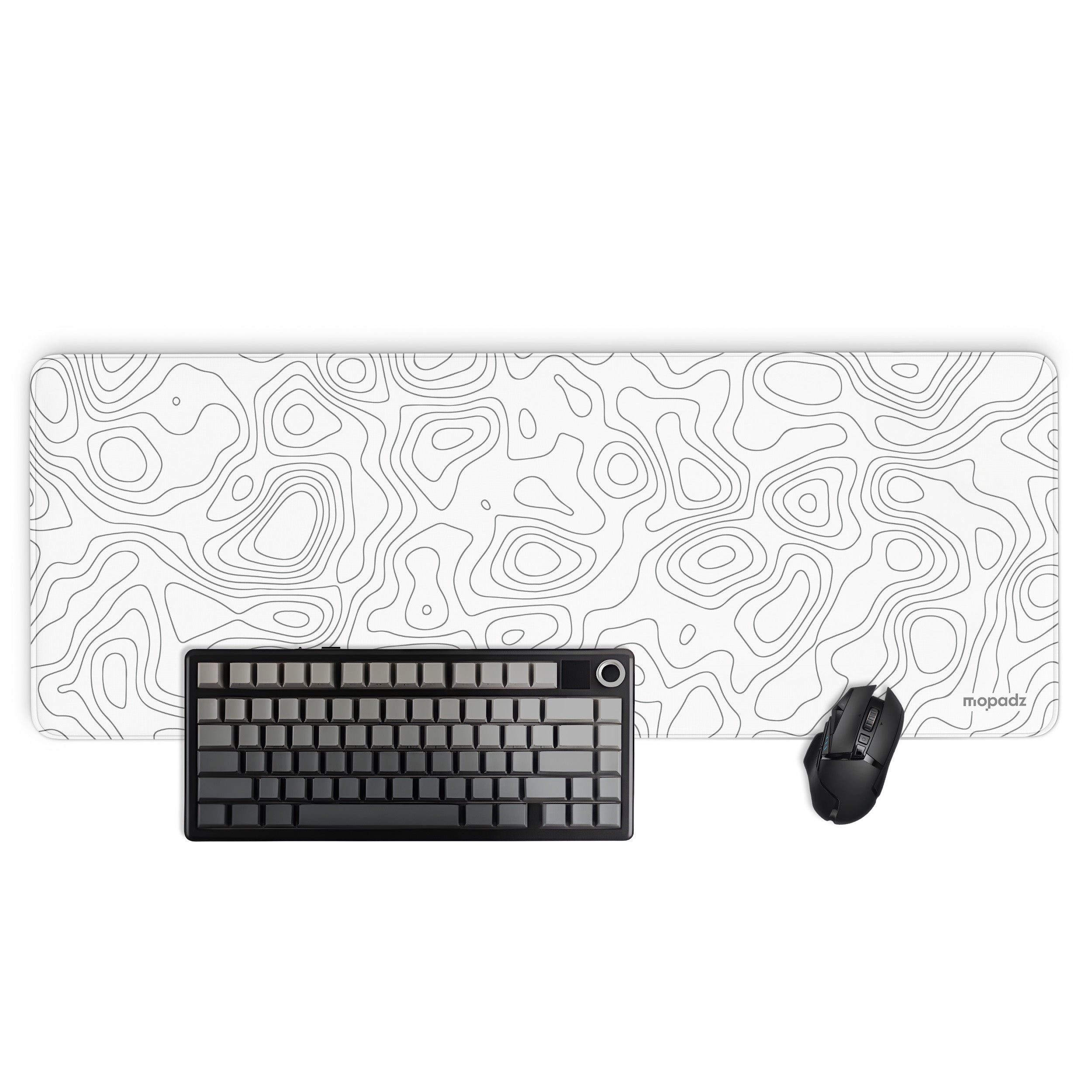 Topographical Map Pattern Desk Mat, Desk Pad, Mouse Pad