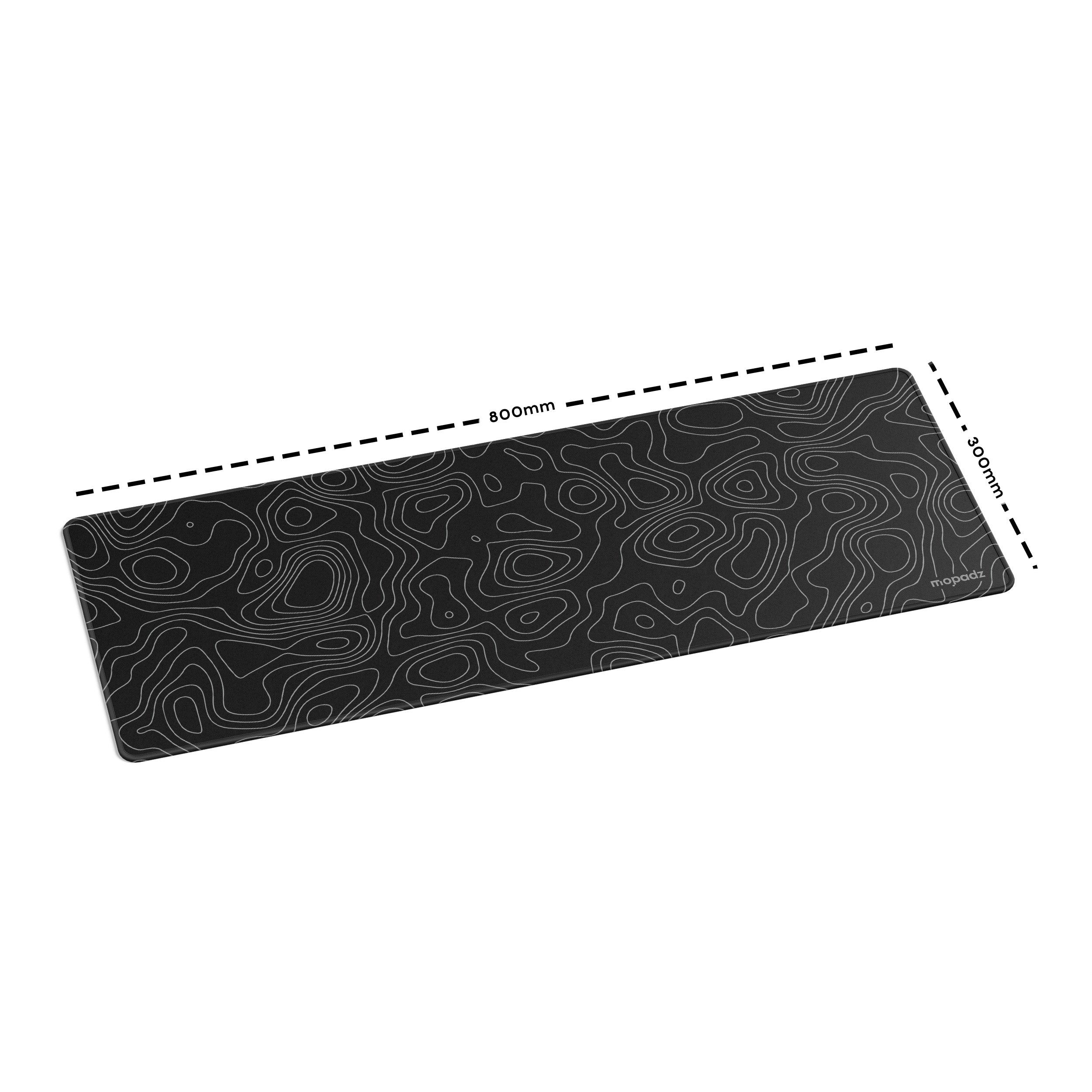 Topographical Map Pattern Desk Mat, Desk Pad, Mouse Pad
