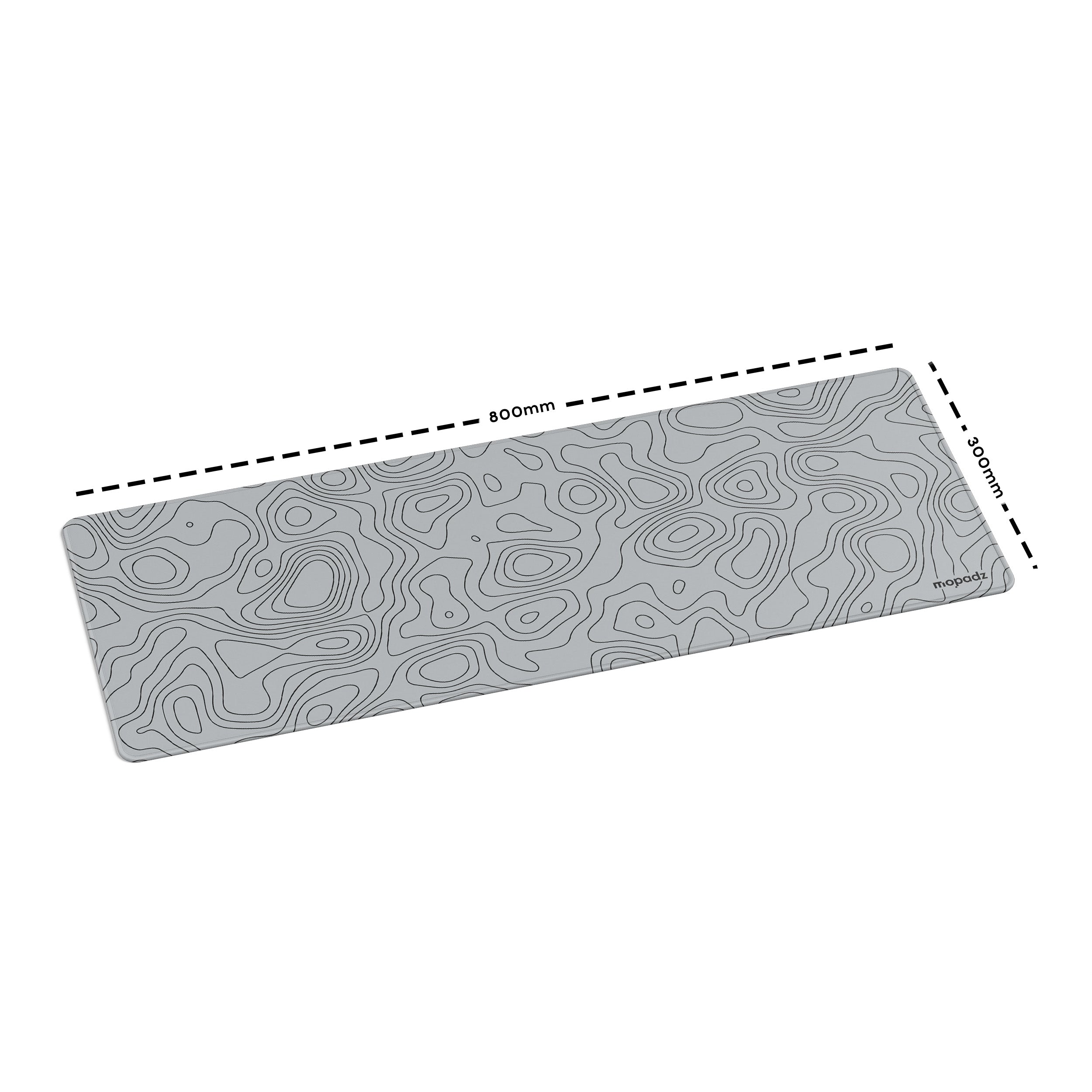 Topographical Map Pattern Desk Mat, Desk Pad, Mouse Pad