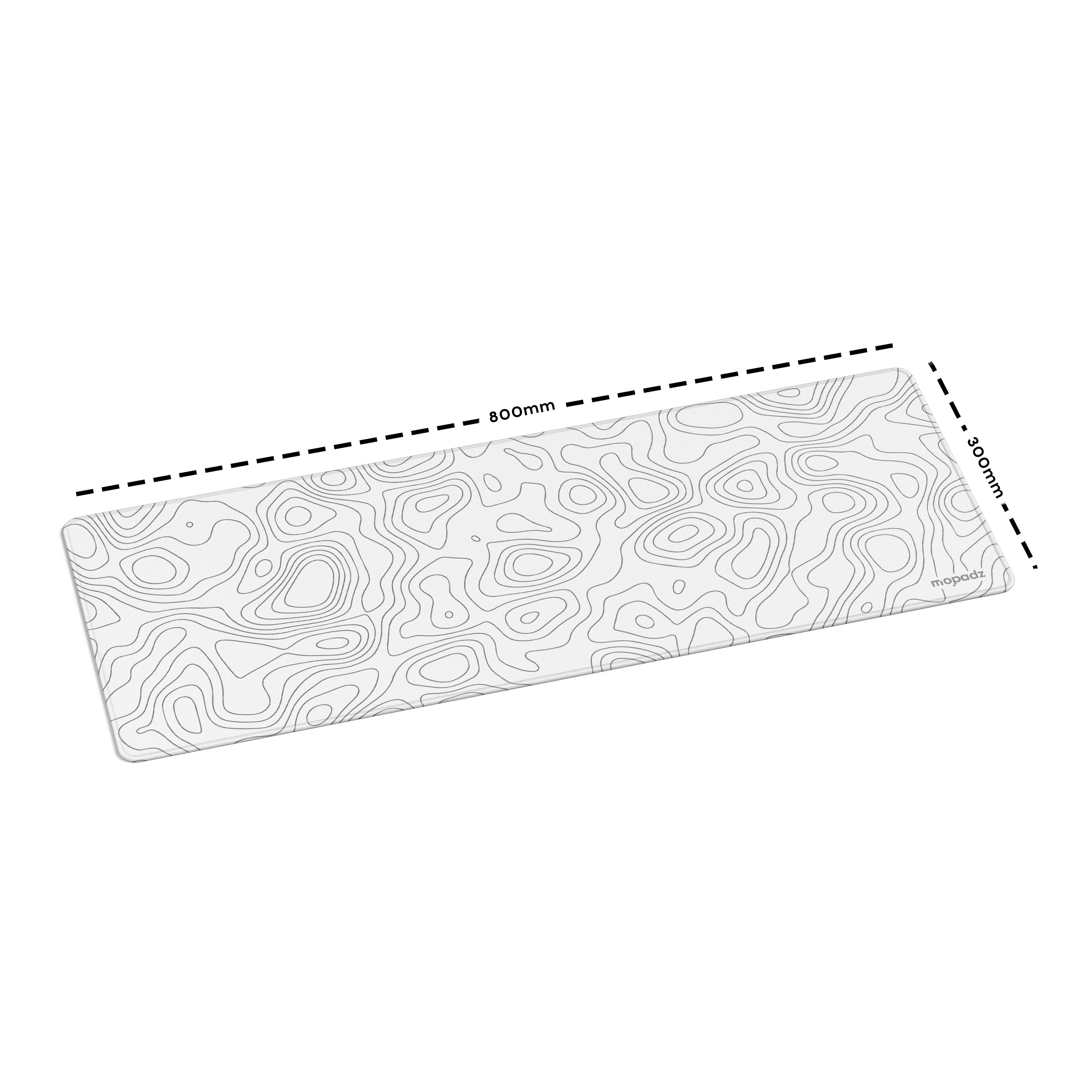 Topographical Map Pattern Desk Mat, Desk Pad, Mouse Pad