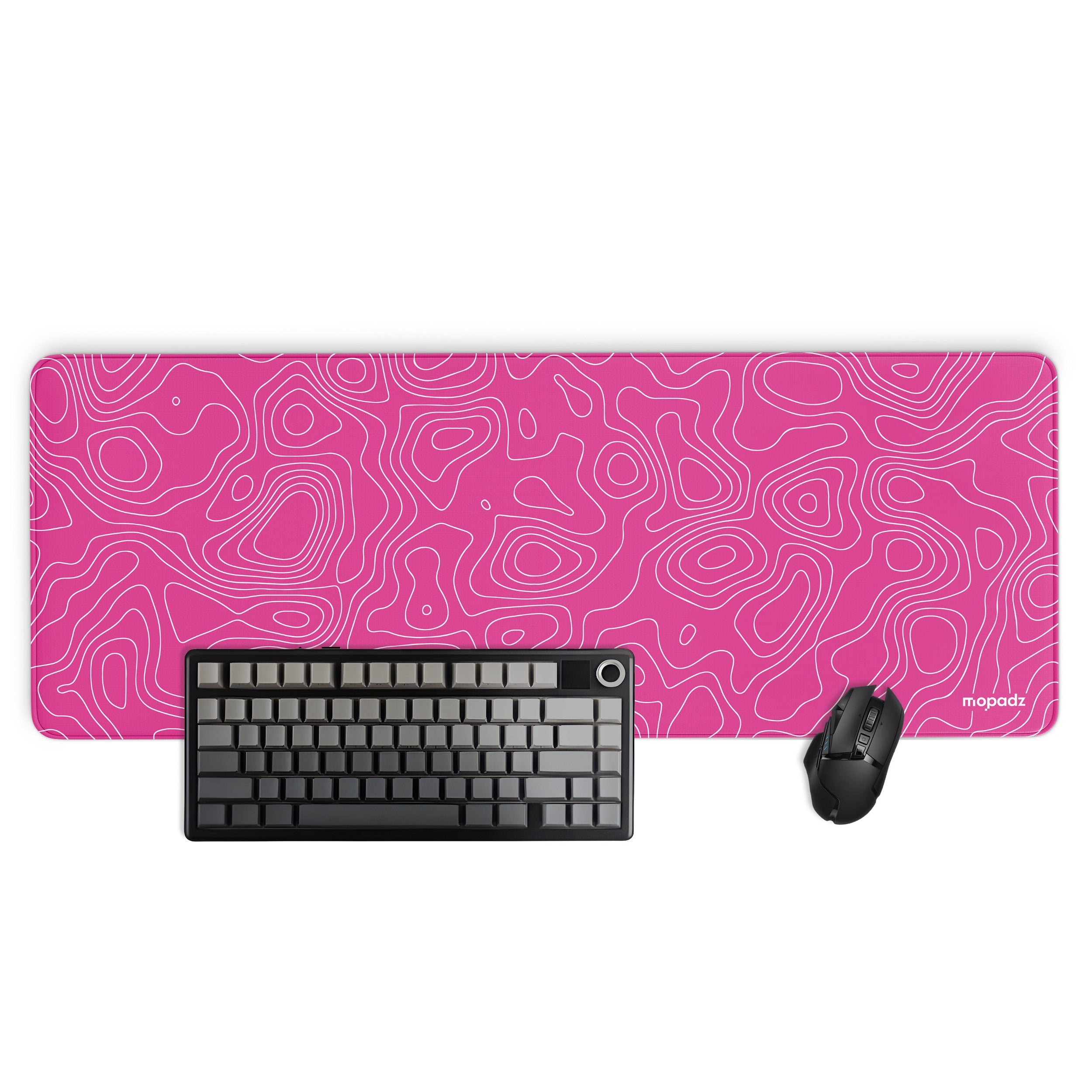 Topographical Map Pattern Desk Mat, Desk Pad, Mouse Pad